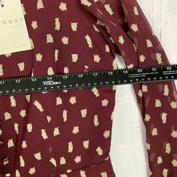 LC Lauren Conrad Runway Size 12 Red‎ Romper Women - Picture 6 of 9